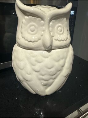 Threshold White Ceramic Owl Cookie Jar